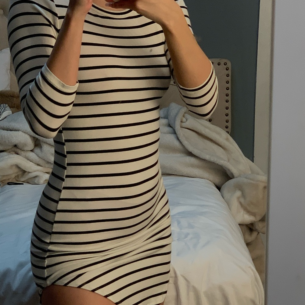 striped short dress